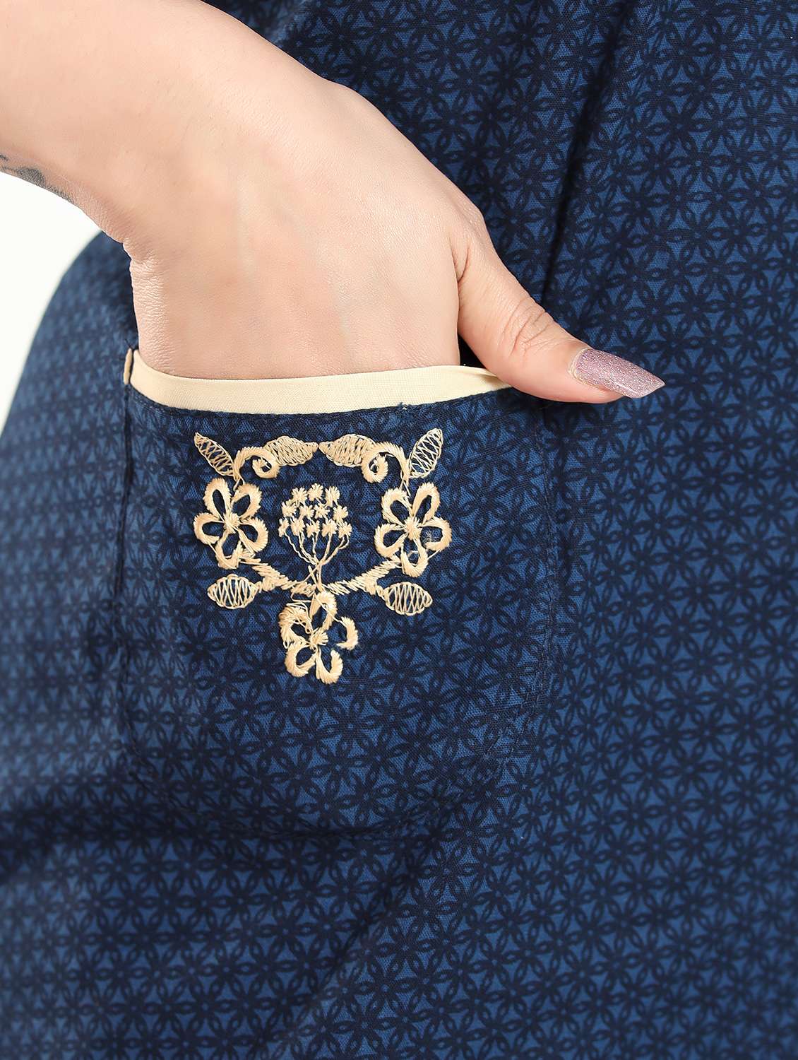 women printed short sleeve nighty - 22076324 -  Standard Image - 5