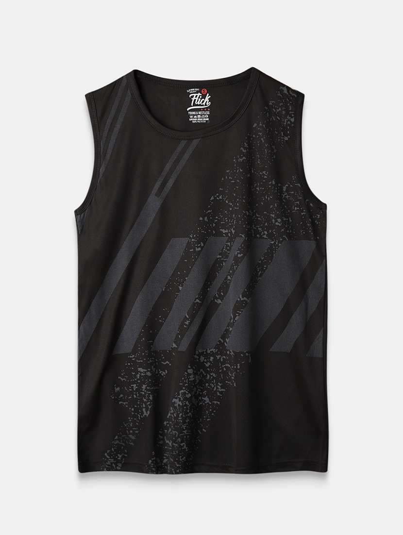 men front print round neck regular fit t-shirt