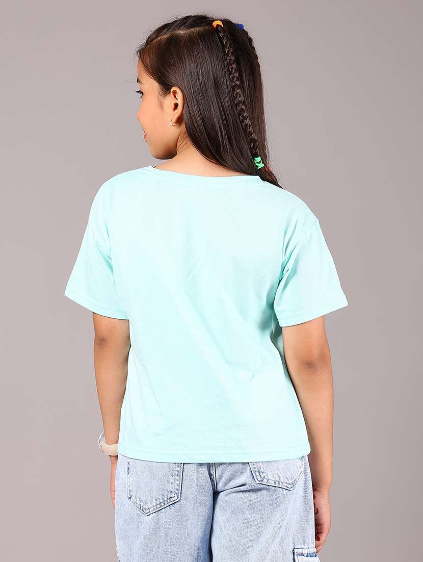girls printed round neck short sleeves tee - 22076339 -  Standard Image - 3