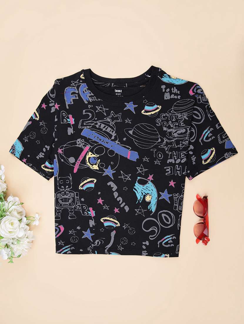 boys printed short sleeve regular fit t-shirt