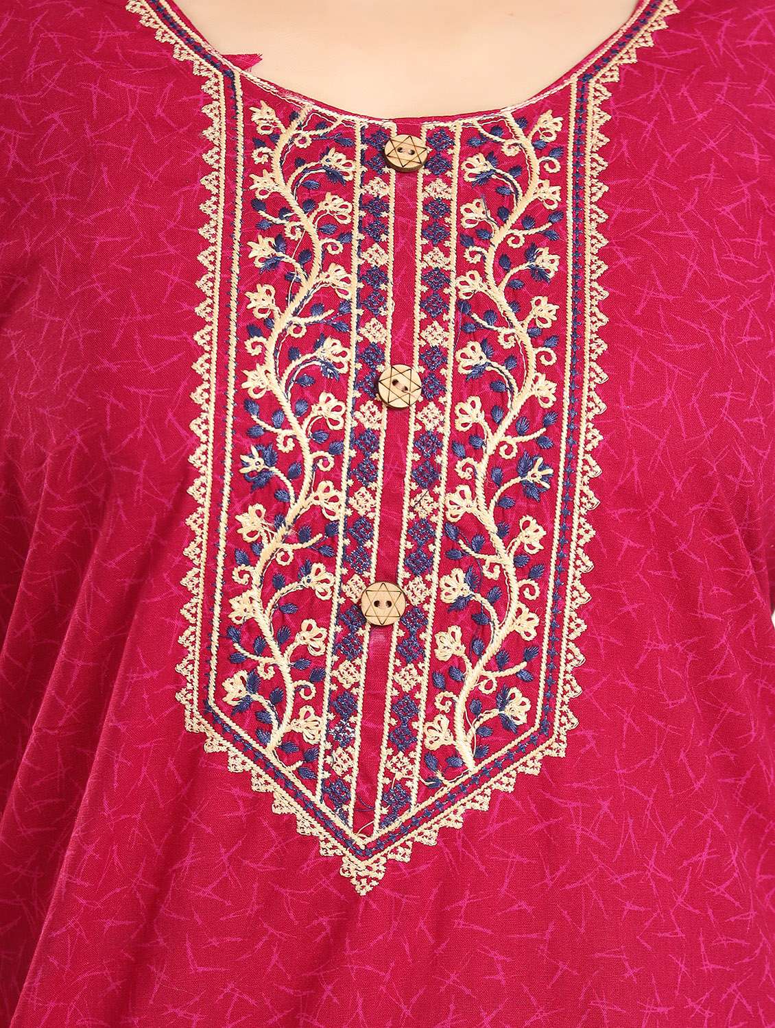 women printed short sleeve nighty - 22076350 -  Standard Image - 5