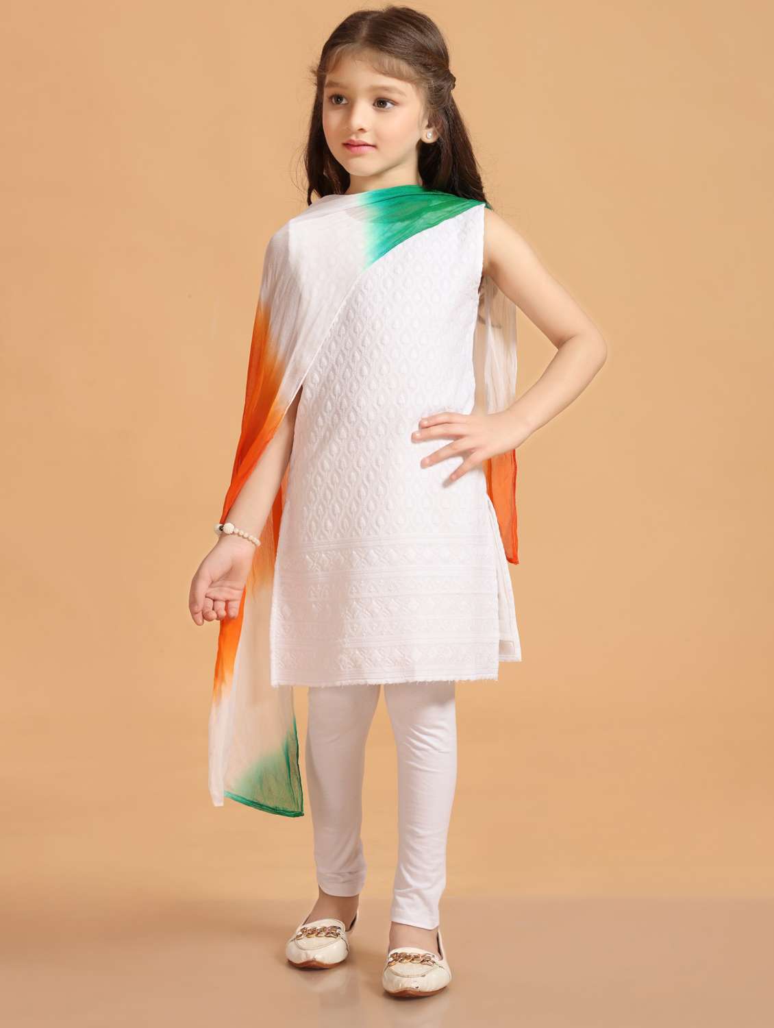girl kurta and pant with dupatta set