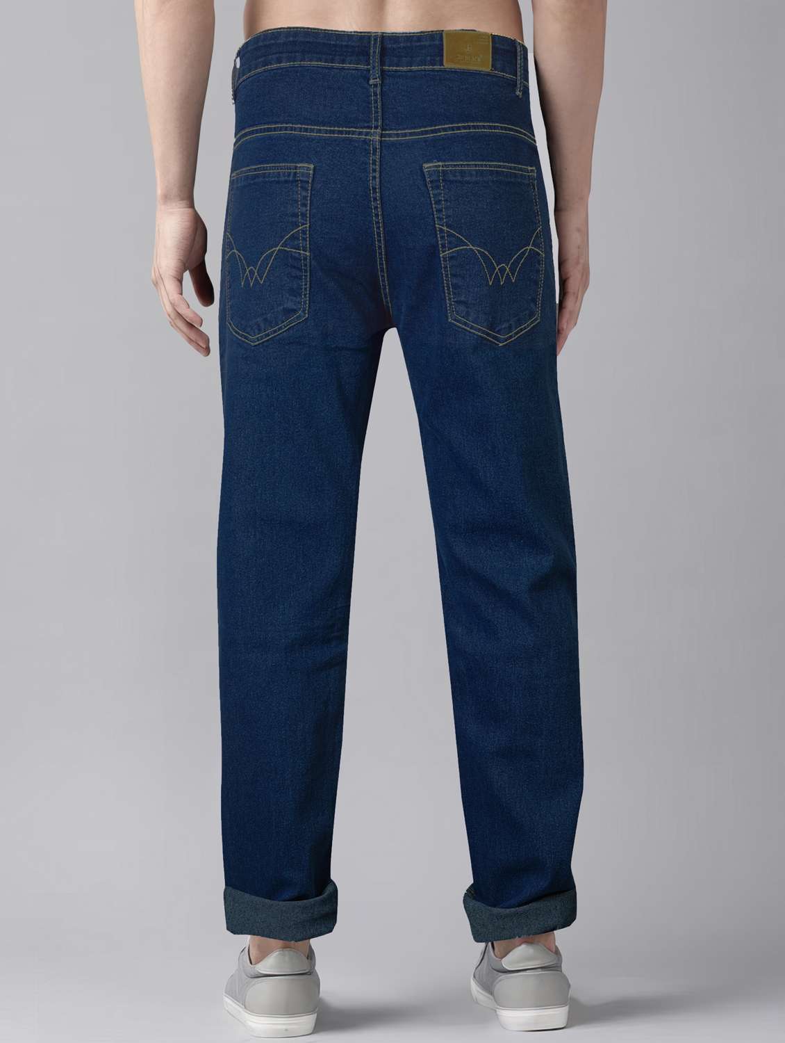 men plain mid rise full length jeans - 22076407 -  Standard Image - 3