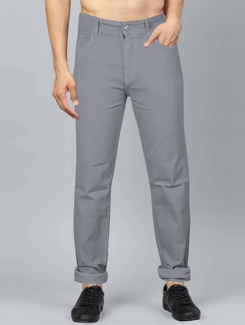 men plain mid rise full length jeans - 22076413 -  Standard Image - 0