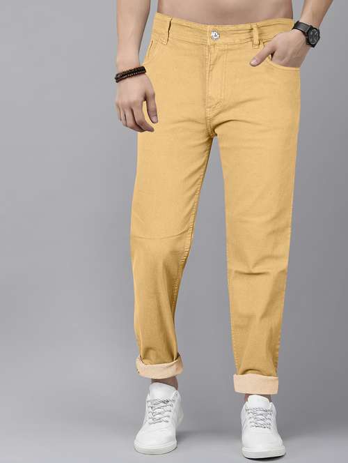 men plain mid rise full length jeans - 22076422 -  Standard Image - 0