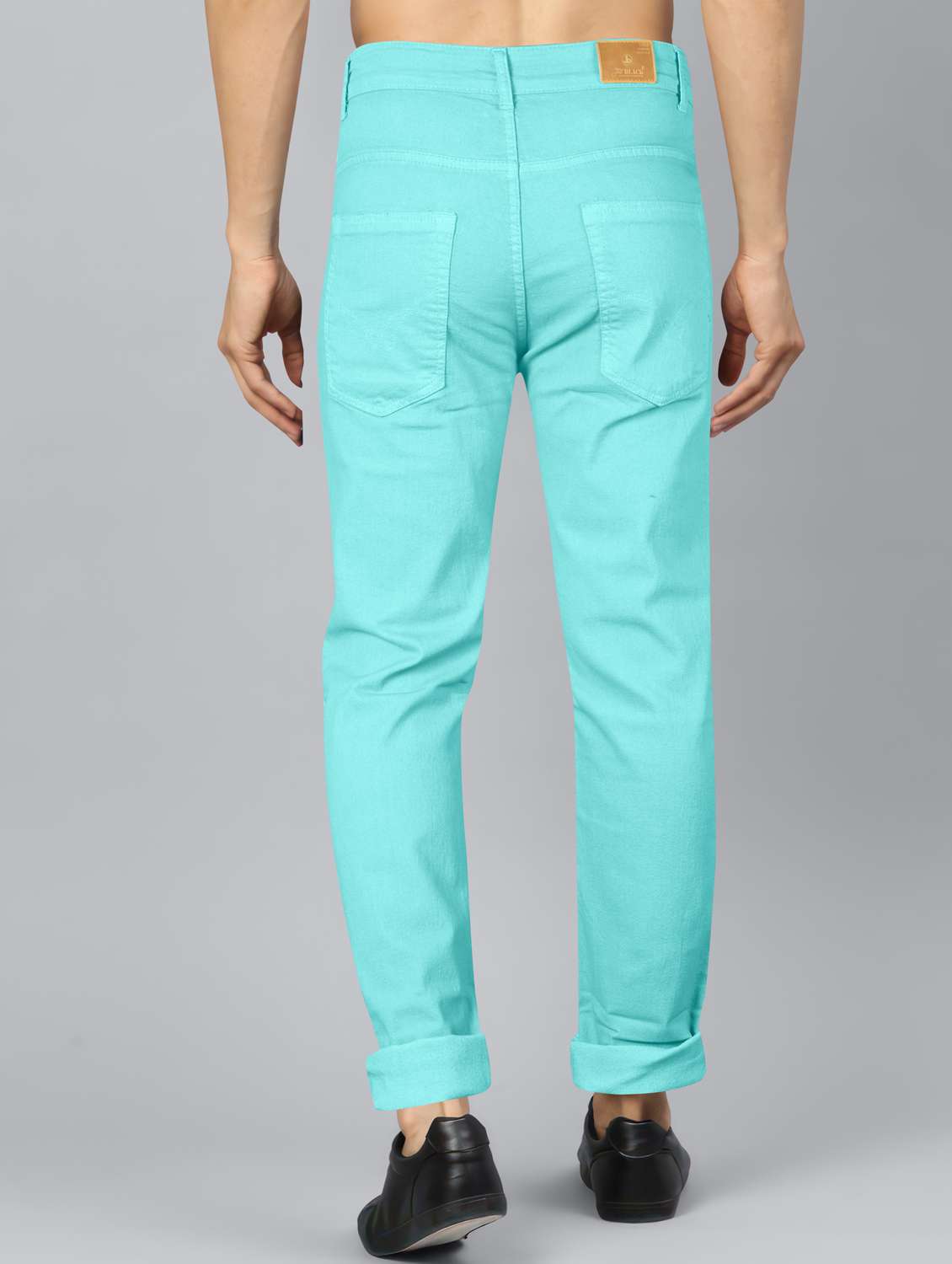 men plain mid rise full length jeans - 22076424 -  Standard Image - 3