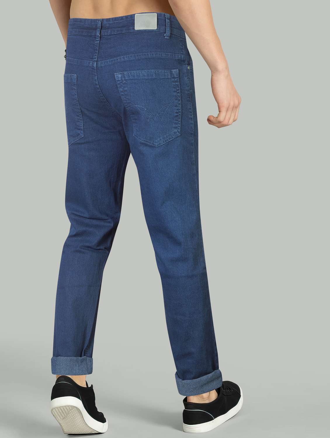 men plain mid rise full length jeans - 22076427 -  Standard Image - 3