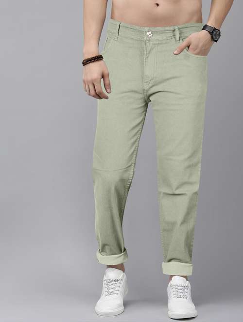 men plain mid rise full length jeans - 22076434 -  Standard Image - 0