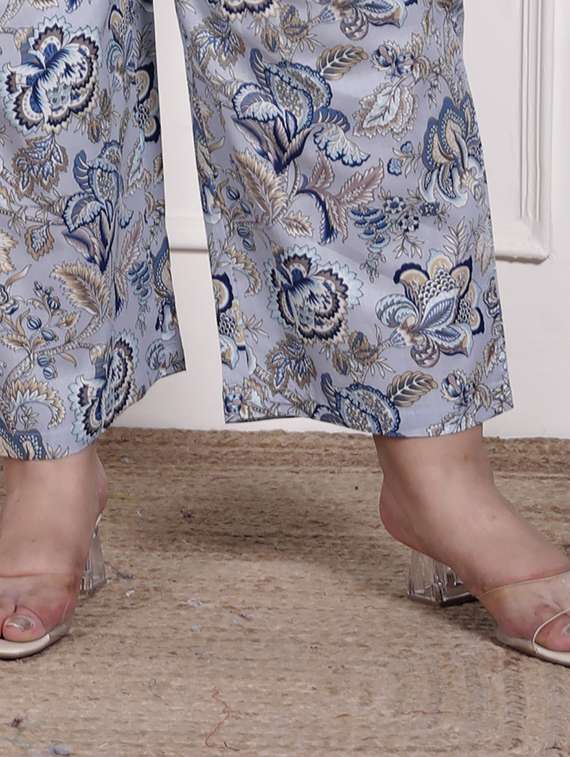 women three quarter sleeve plus size ethnic co-ord set - 22076452 -  Standard Image - 3