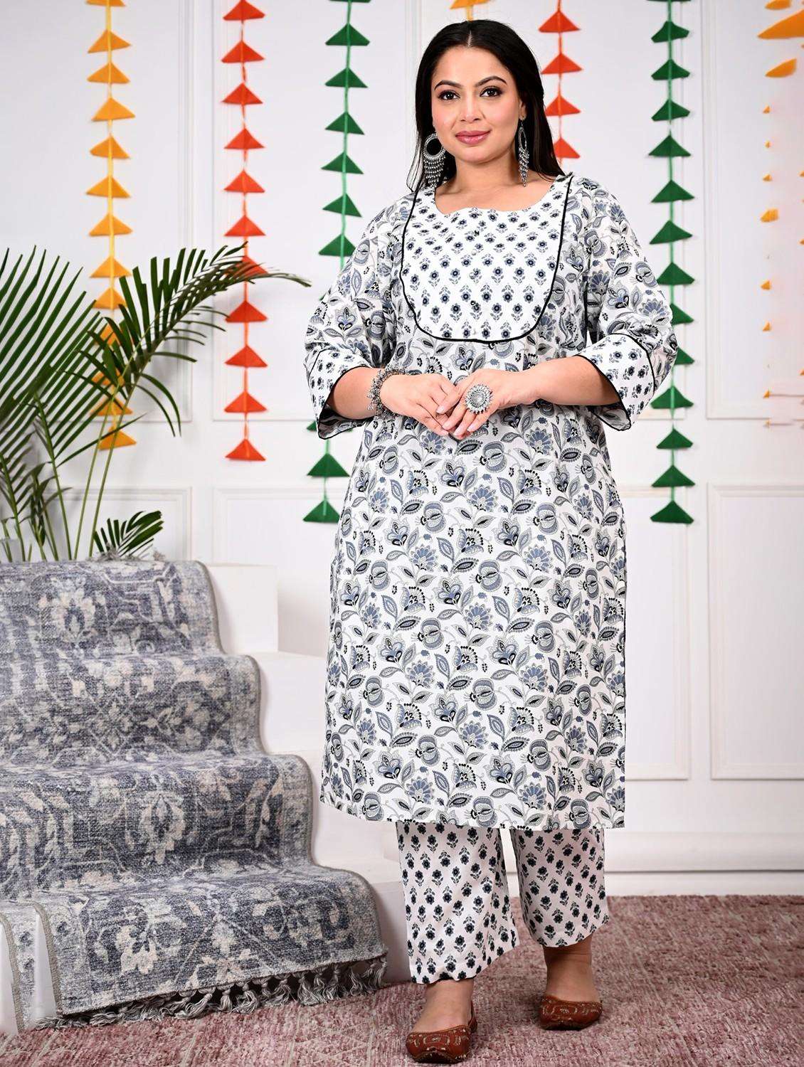 women floral printed three quarter sleeve kurta pant with dupatta set - 22076487 -  Standard Image - 3
