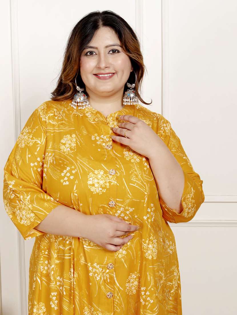 women plus size printed three quarter sleeve dress - 22076807 -  Standard Image - 3