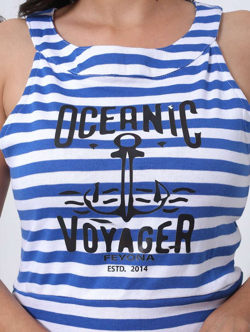 women striped sleeveless bodycon dress - 22076837 -  Standard Image - 5