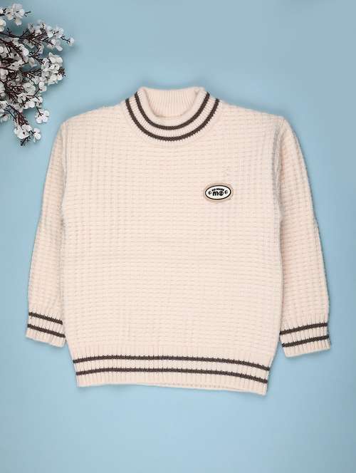 boys self design long sleeve sweater - 22077323 -  Standard Image - 0