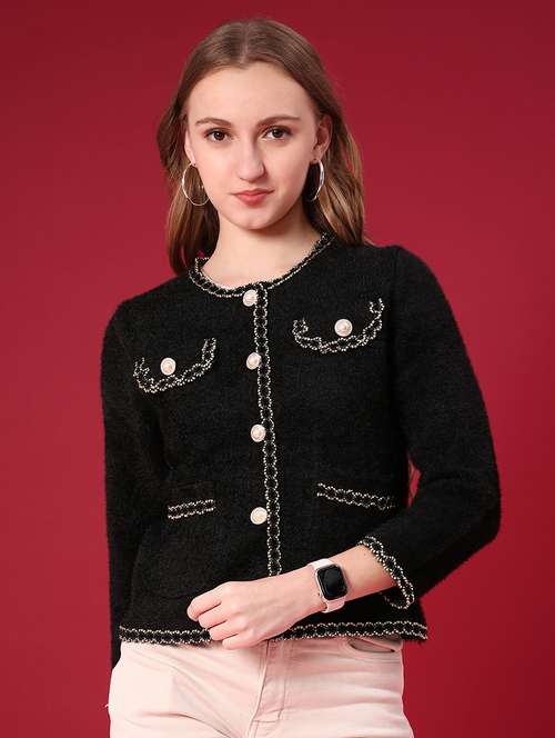 women solid long sleeve cardigan - 22077471 -  Standard Image - 0