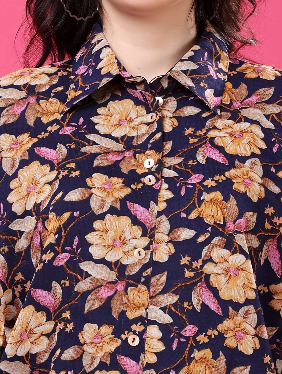 multi colored georgette regular shirt - 22077611 - Standard Image - 5