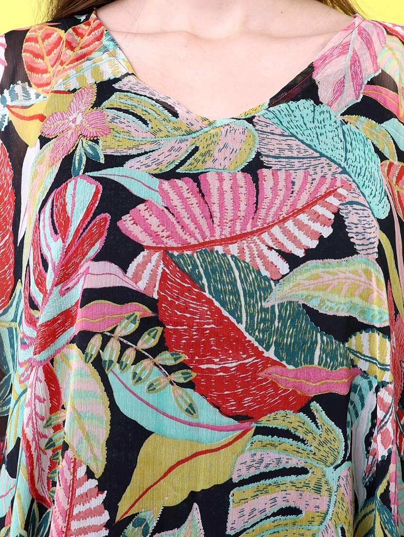 women printed kimono sleeve kaftan dress - 22077722 -  Standard Image - 5