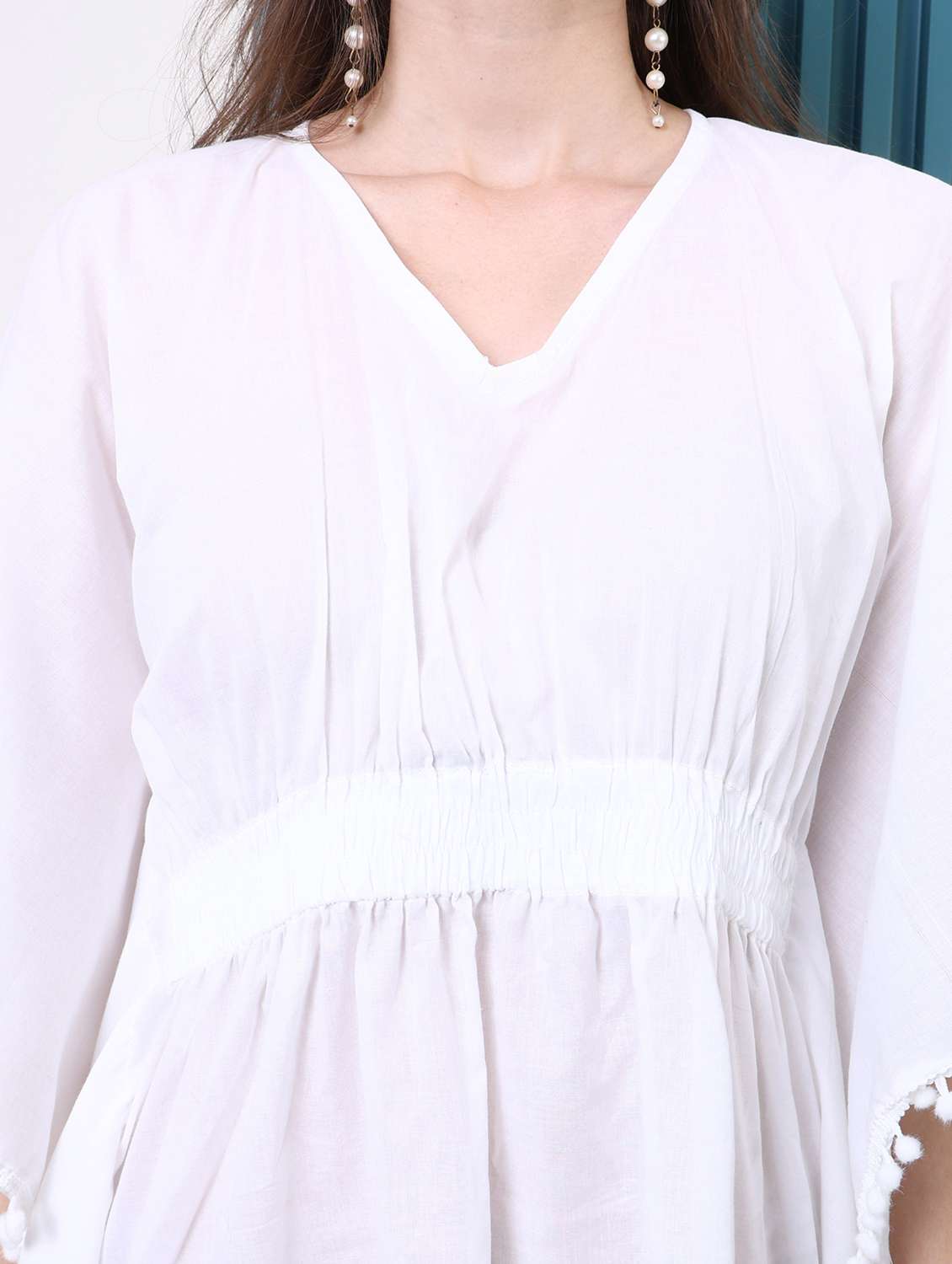 women solid kimono sleeve kaftan dress - 22077726 - Standard Image - 5