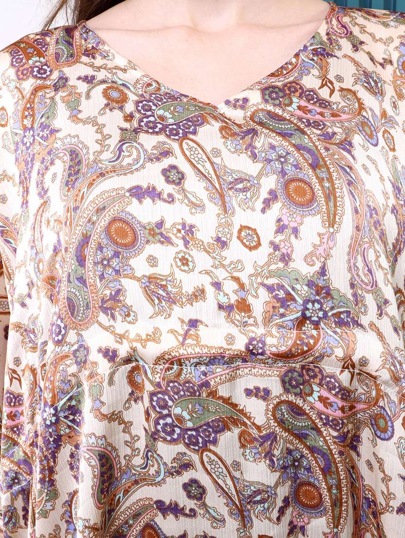 women printed kimono sleeve kaftan dress - 22077732 - Standard Image - 5