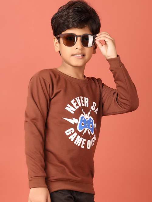 boys printed long sleeve sweatshirt - 22077733 -  Standard Image - 0