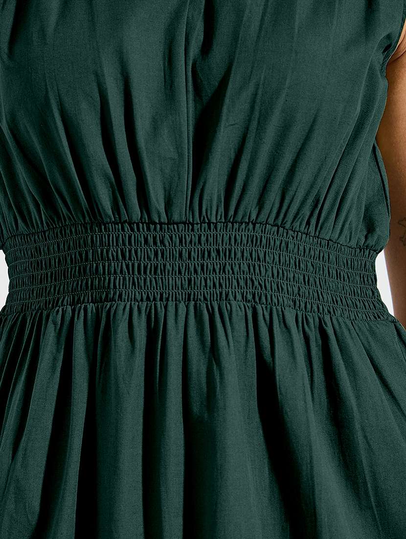 women solid sleveeless tiered dress - 22077805 - Standard Image - 3