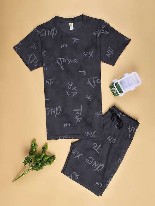 boys printed t-shirt and shorts co-ord set - 22078218 -  Standard Image - 0