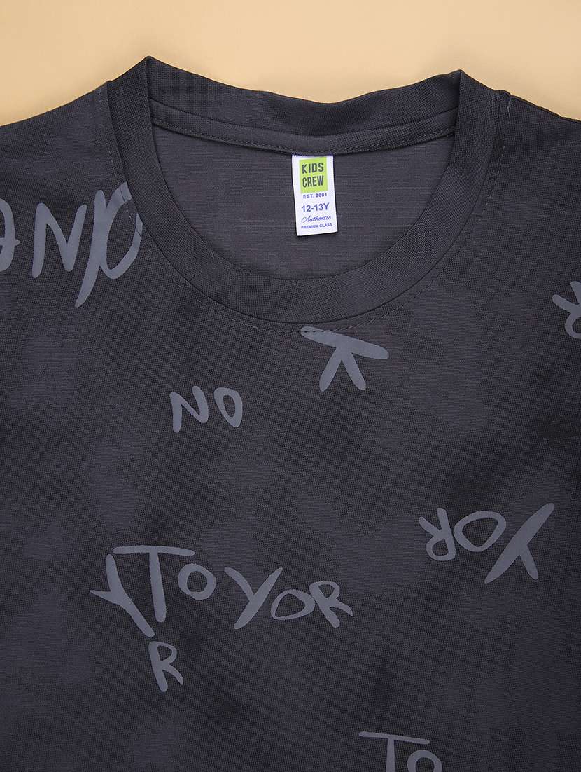 boys printed t-shirt and shorts co-ord set - 22078218 -  Standard Image - 3