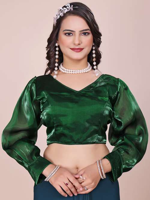 women solid long sleeve stitched blouse - 22078234 - Standard Image - 0