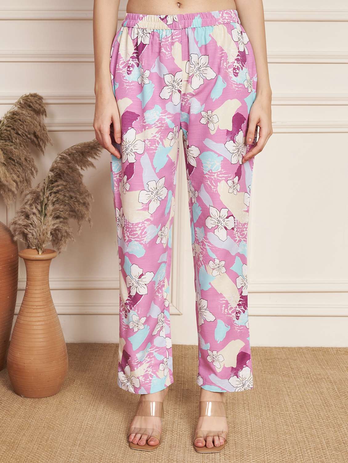 women printed top and trouser co-ord set - 22078241 - Standard Image - 5