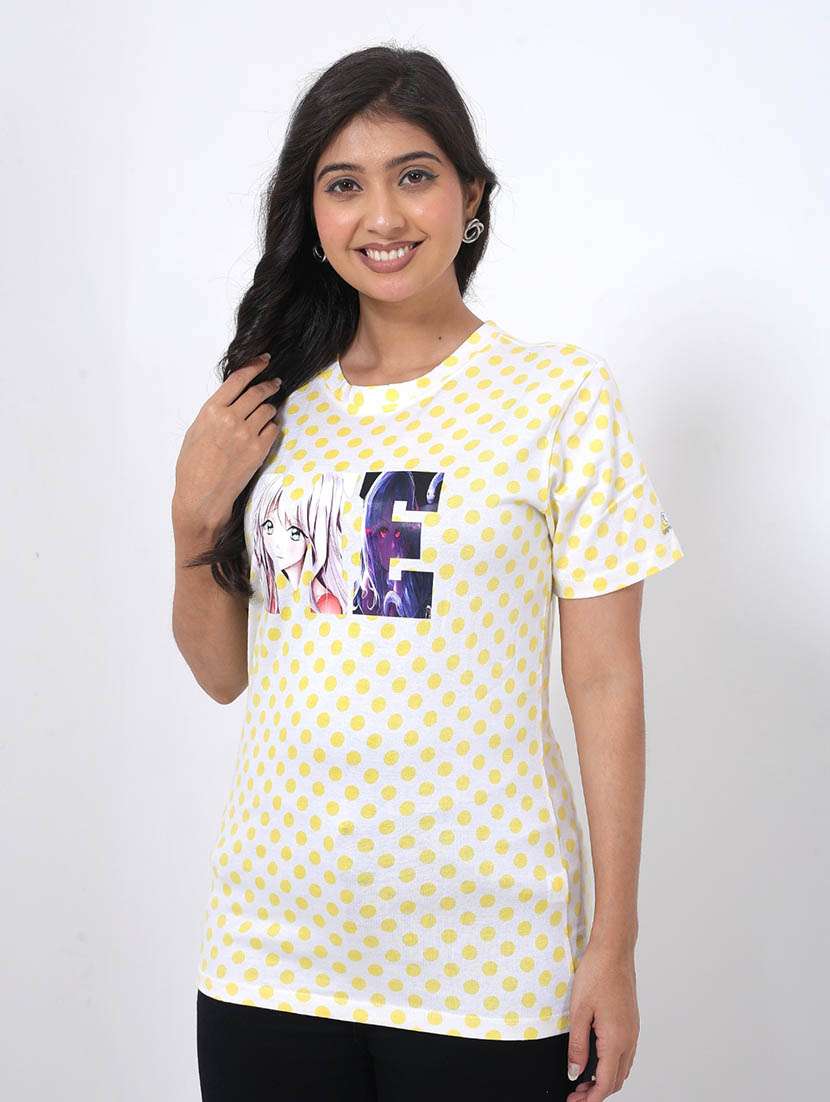 women printed round neck t-shirt