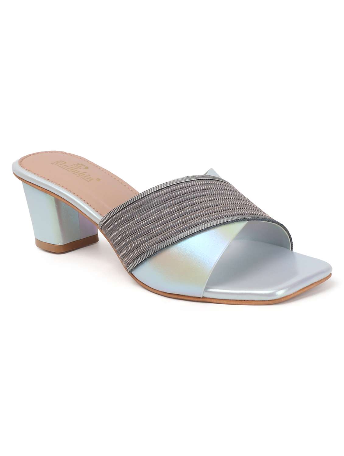 women solid slip on block heel sandal - 22078271 - Standard Image - 3