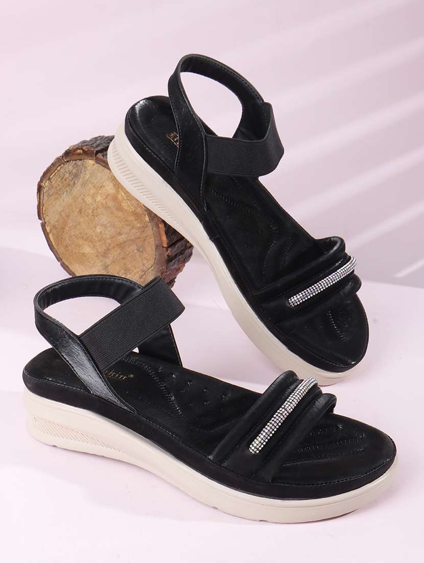 women solid back strap wedges - 22078277 - Zoom Image - 0