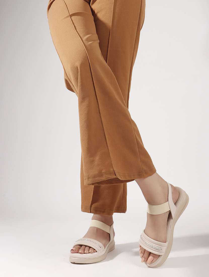 women solid back strap wedges - 22078278 - Standard Image - 5