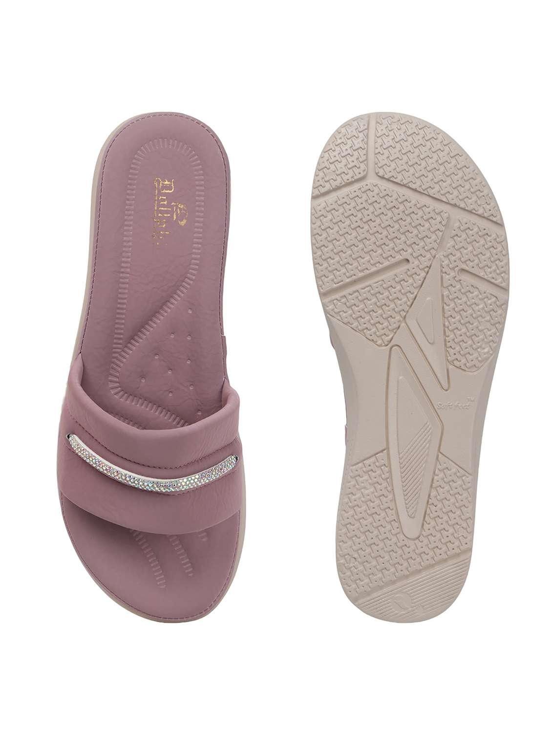 women mauve slip on wedges - 22078282 - Standard Image - 3