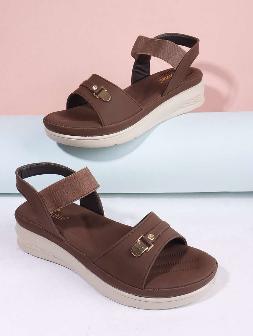 women solid back strap wedge - 22078283 -  Zoom Image - 0