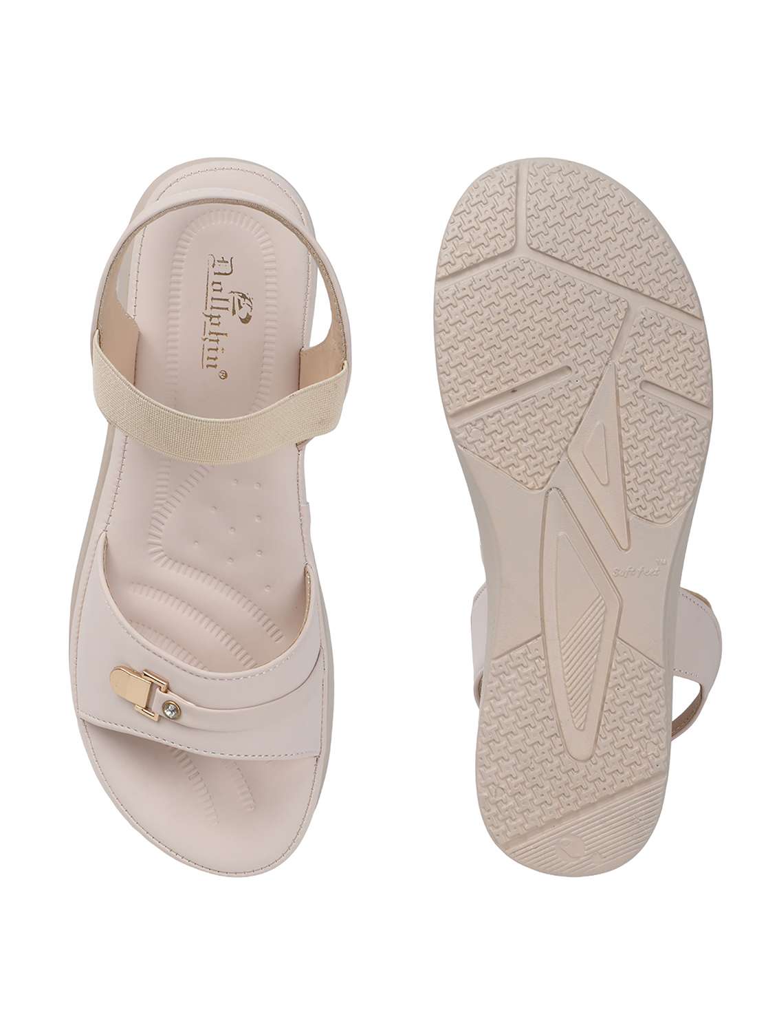 women solid back strap wedge - 22078284 -  Standard Image - 3