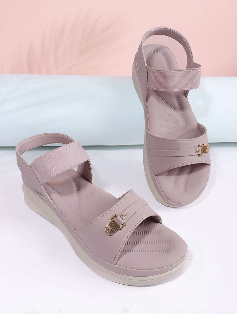 women solid back strap wedge - 22078285 -  Zoom Image - 0