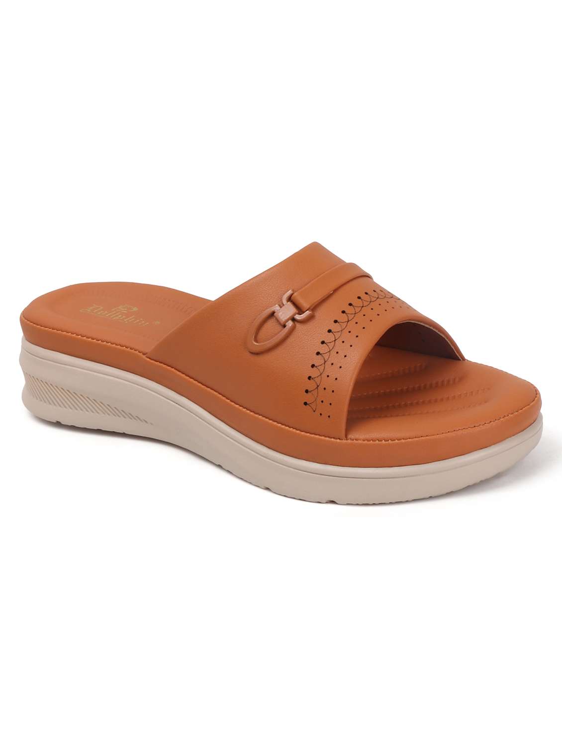 women tan slip on wedge - 22078288 - Standard Image - 3