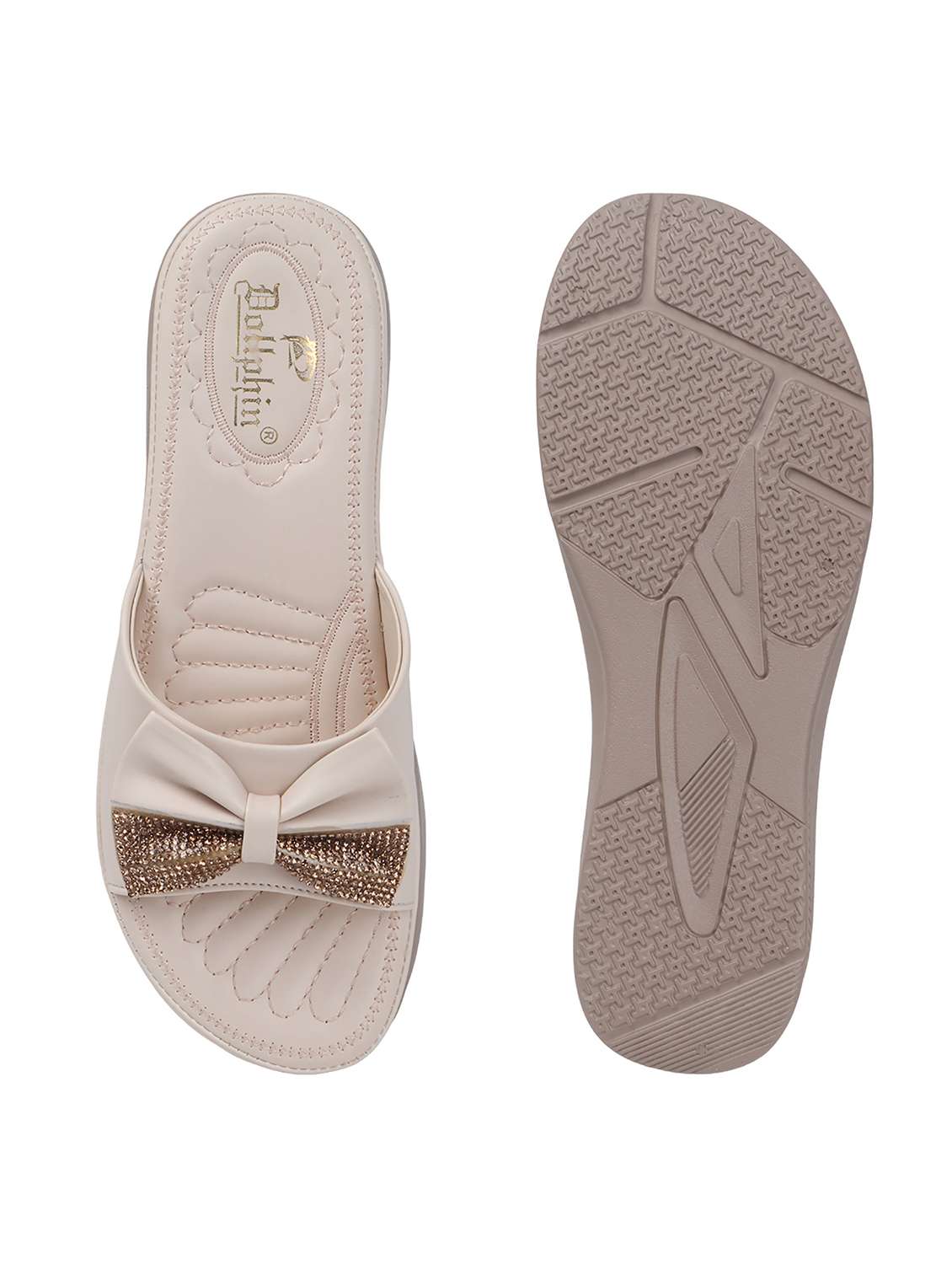 women cream slip on wedges - 22078299 -  Standard Image - 3