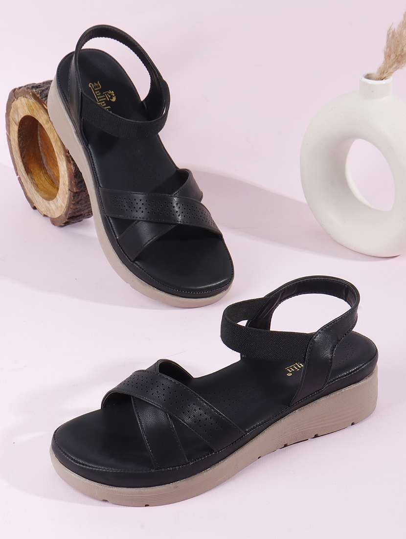 women solid back strap wedge - 22078311 -  Zoom Image - 0