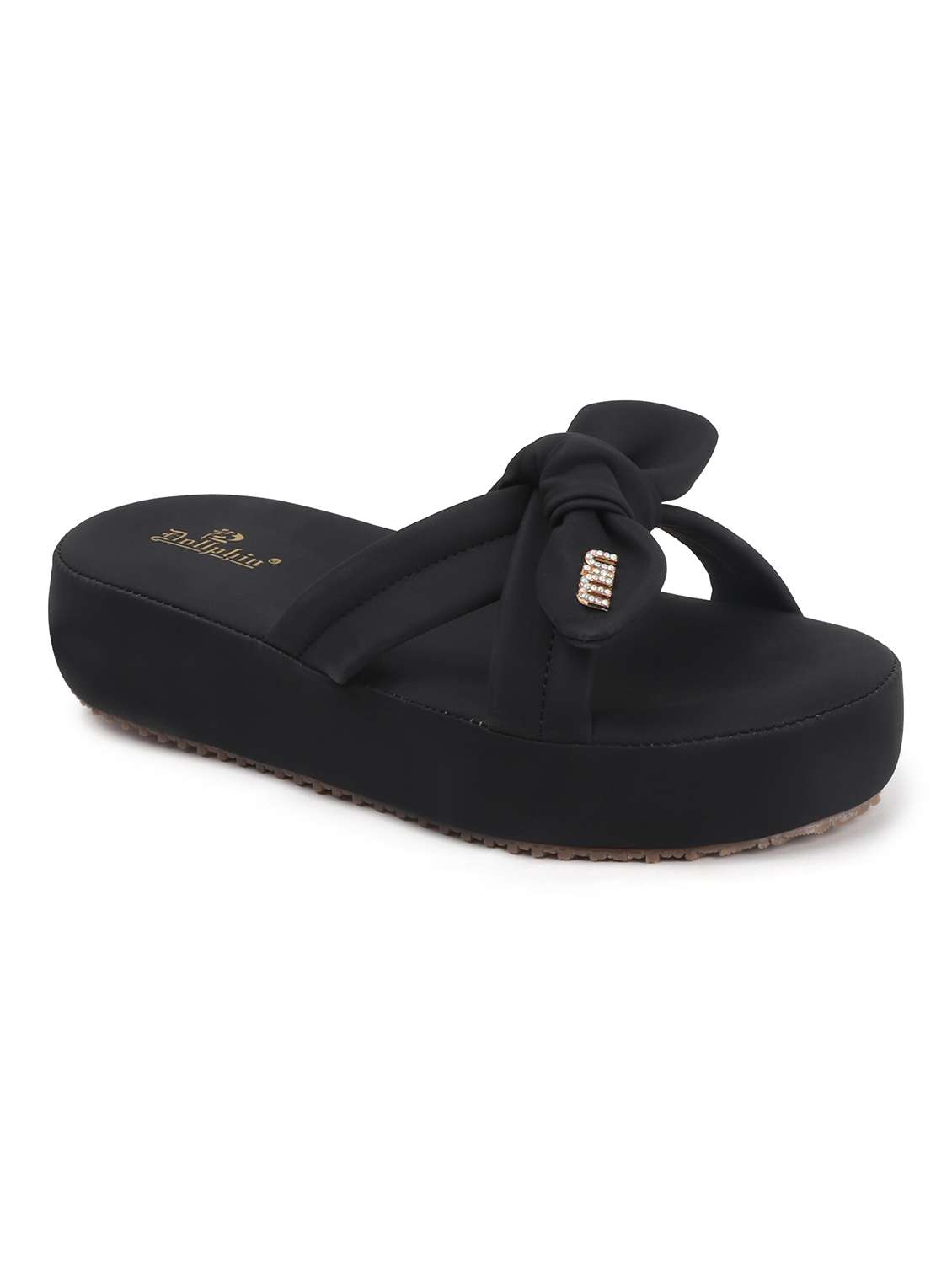 women black slip on wedge - 22078314 - Standard Image - 3
