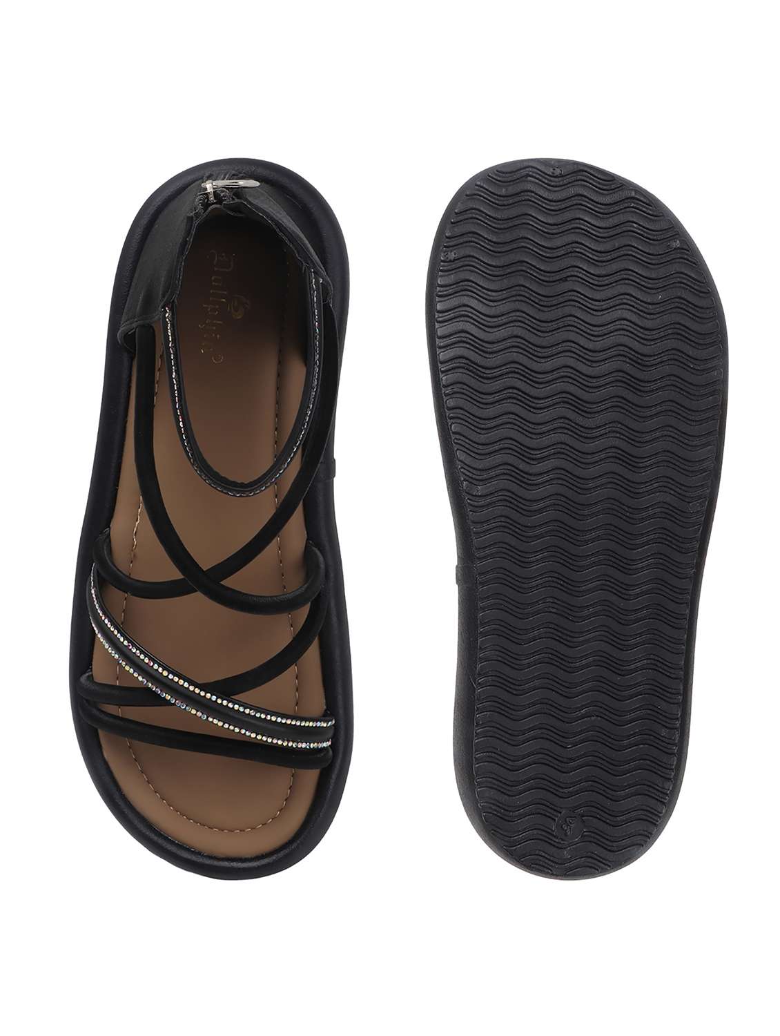 women solid strappy gladiators flats - 22078339 - Standard Image - 3
