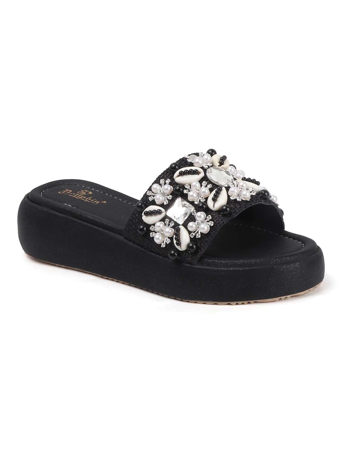 women embellished slip on wedge - 22078347 - Standard Image - 3