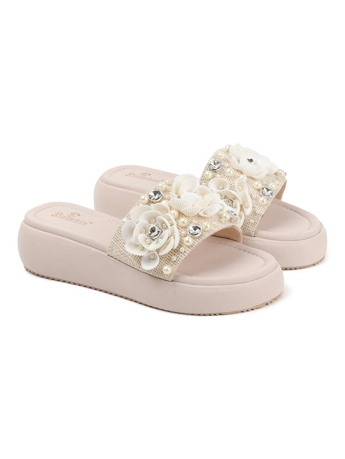 women embellished slip on wedge - 22078351 - Standard Image - 3