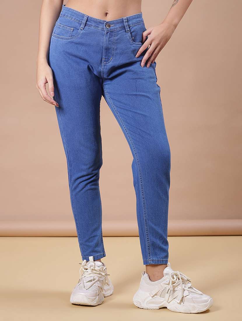 women solid mid rise slim fit jean - 22078354 -  Zoom Image - 0