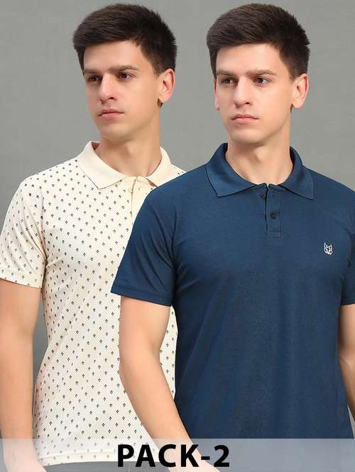 men pack of 2 short sleeve regular fit polo t-shirt - 22078393 -  Standard Image - 0