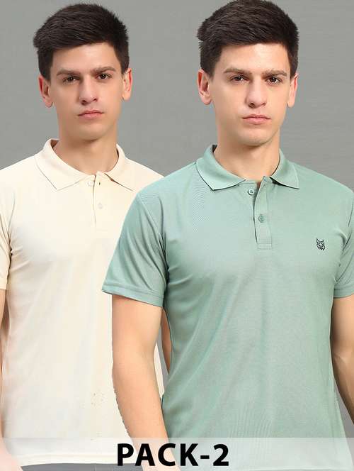men pack of 2 short sleeve regular fit polo t-shirt - 22078394 -  Standard Image - 0