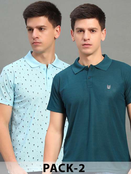 men pack of 2 short sleeve regular fit polo t-shirt - 22078395 -  Standard Image - 0