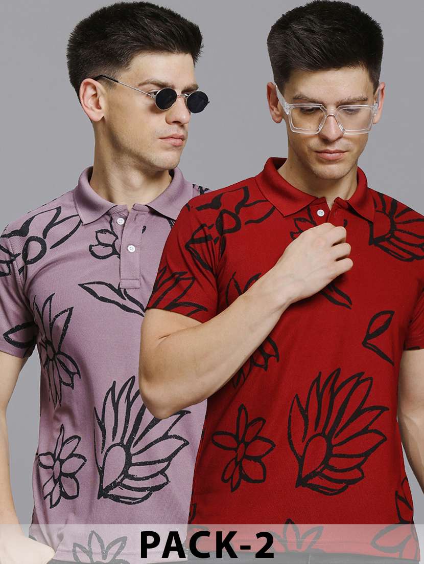 men pack of 2 short sleeve regular fit polo t-shirt