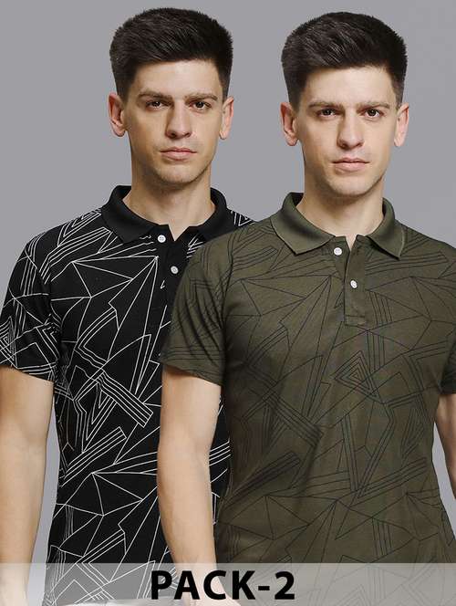 men pack of 2 short sleeve regular fit polo t-shirt - 22078400 -  Standard Image - 0