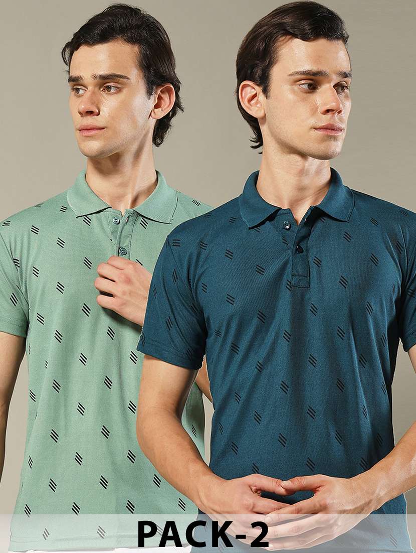 men pack of 2 short sleeve regular fit polo t-shirt